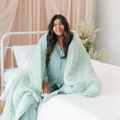 Clearance Kyte Baby Adult Quilted Blanket in 3.5 Sage