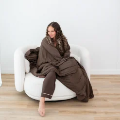 Sale Kyte Baby Adult Quilted Blanket in Espresso 2.5