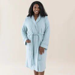 Sale Kyte Baby Adult Robe in Fog