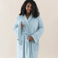 Sale Kyte Baby Adult Robe in Fog