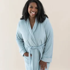 Sale Kyte Baby Adult Robe in Fog