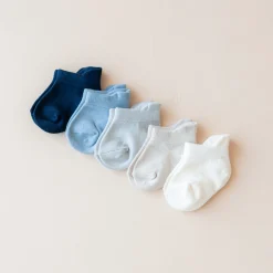 Sale Kyte Baby Ankle Socks Combo 5-Pack in Cool Cool Set: Cloud/Oat/Fog/Slate/Navy