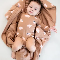 New Kyte Baby Baby Blanket in Pig 1.0
