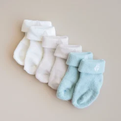 New Kyte Baby Baby 3-Pack Socks in Neutral Neutral Set: Cloud/Oat/Sage