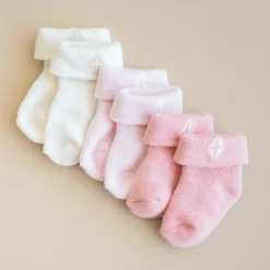 Discount Kyte Baby Baby 3-Pack Socks in Pastel Pastel Set: Cloud/Sakura/Crepe