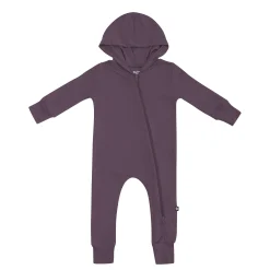 Discount Kyte Baby Bamboo Jersey Hooded Zippered Romper in Currant