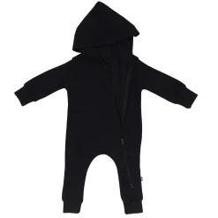 Kyte Baby Bamboo Jersey Hooded Zippered Romper in Midnight