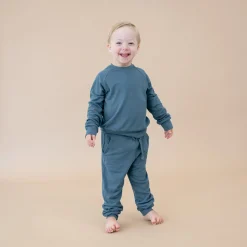 Best Kyte Baby Bamboo Jersey Jogger Set in Atlantic