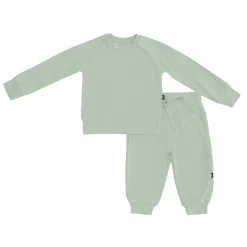 Hot Kyte Baby Bamboo Jersey Jogger Set in Thyme