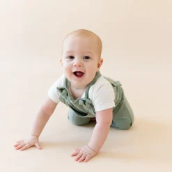 Hot Kyte Baby Bamboo Jersey Overall in Thyme