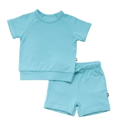 Online Kyte Baby Bamboo Jersey Short Sleeve Jogger Set in Makai