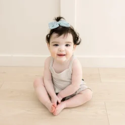 Hot Kyte Baby Bamboo Muslin Alligator Clip Bow in Mist