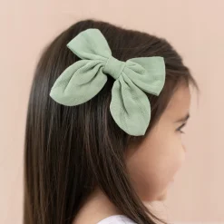 Outlet Kyte Baby Bamboo Muslin Alligator Clip Bow in Jojoba