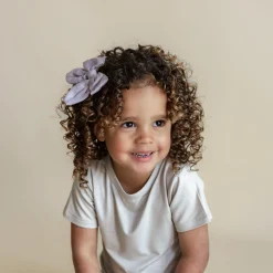 Sale Kyte Baby Bamboo Muslin Alligator Clip Bow in Wisteria