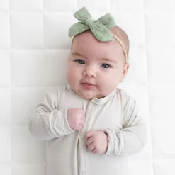 Clearance Kyte Baby Bamboo Muslin Medium Bow in Jojoba