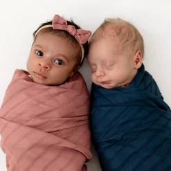 Online Kyte Baby Bamboo Muslin Tiny Bow in Dusty Rose