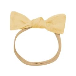 New Kyte Baby Bamboo Muslin Tiny Bow in Sandcastle