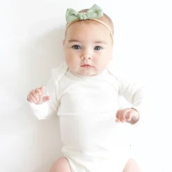Hot Kyte Baby Bamboo Muslin Tiny Bow in Jojoba