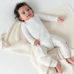 Best Kyte Baby Chunky Knit Baby Blanket in Cloud