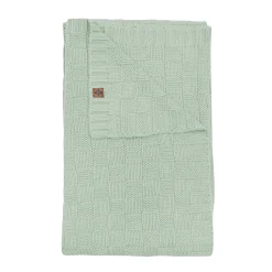 Hot Kyte Baby Chunky Knit Basket Weave Toddler Blanket in Thyme
