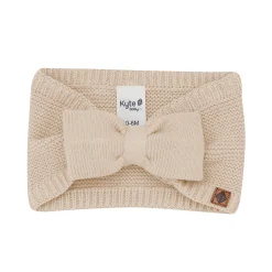 Sale Kyte Baby Chunky Knit Bow Headband in Almond