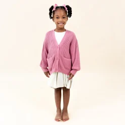 Online Kyte Baby Chunky Knit Oversized Cardigan in Apple Blossom