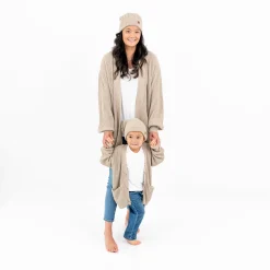 Outlet Kyte Baby Chunky Knit Oversized Cardigan in Almond