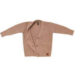 Hot Kyte Baby Chunky Knit Oversized Cardigan in Latte