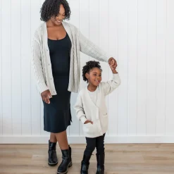 Sale Kyte Baby Chunky Knit Oversized Cardigan in Oat