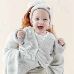 Sale Kyte Baby Chunky Knit Oversized Cardigan in Oat