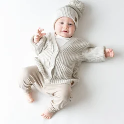 Sale Kyte Baby Chunky Knit Oversized Cardigan in Oat