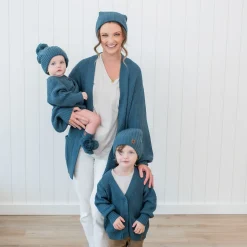 Sale Kyte Baby Chunky Knit Ribbed Beanie in Atlantic