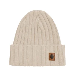 New Kyte Baby Chunky Knit Ribbed Beanie in Almond