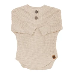 Outlet Kyte Baby Chunky Knit Romper in Almond