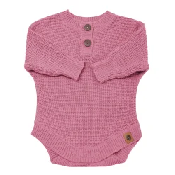 Hot Kyte Baby Chunky Knit Romper in Apple Blossom