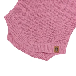 Hot Kyte Baby Chunky Knit Romper in Apple Blossom