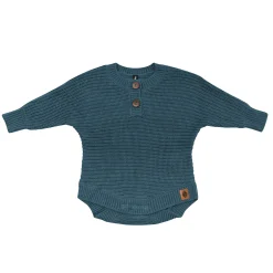 Discount Kyte Baby Chunky Knit Romper in Atlantic