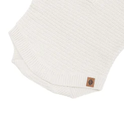 New Kyte Baby Chunky Knit Romper in Oat