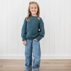 Kyte Baby Chunky Knit Sweater in Atlantic