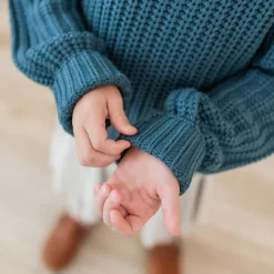 Kyte Baby Chunky Knit Sweater in Atlantic