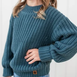 Kyte Baby Chunky Knit Sweater in Atlantic
