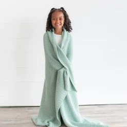 Outlet Kyte Baby Chunky Knit Toddler Blanket in Sage