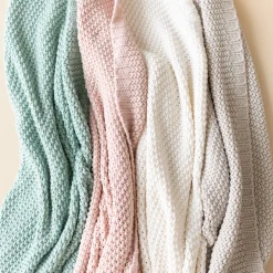 Outlet Kyte Baby Chunky Knit Toddler Blanket in Sage