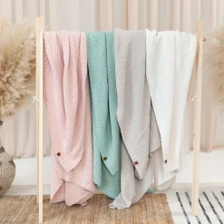 Outlet Kyte Baby Chunky Knit Toddler Blanket in Cloud