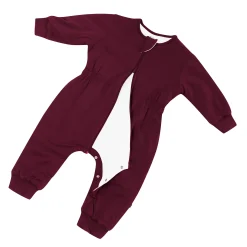 Clearance Kyte Baby Cozy Playsuit in Burgundy