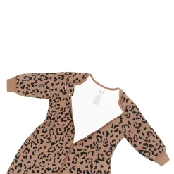 Best Kyte Baby Cozy Playsuit in Latte Leopard