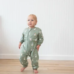 Clearance Kyte Baby Cozy Playsuit in Silly Goose