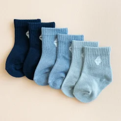 Online Kyte Baby Crew Socks Combo 3-Pack in Cool Cool: Fog/Slate/Navy