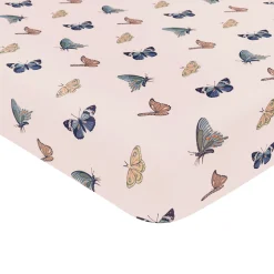 Kyte Baby Crib Sheet in Blush Butterfly