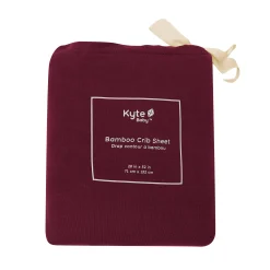 Hot Kyte Baby Crib Sheet in Burgundy